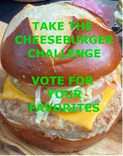 Cheeseburger Challenge logo burger